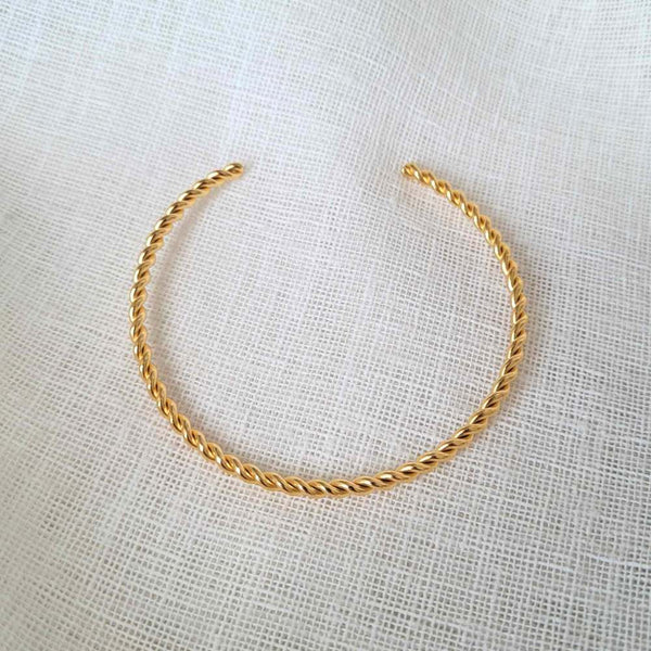 TWIST Gold Cuff Bangle