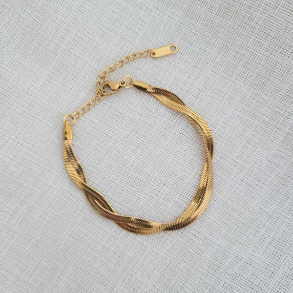 ALYSSA Gold Braid Bracelet