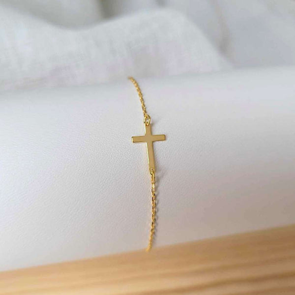 CROSS 925 Sterling Silver 18k Gold Plated Bracelet