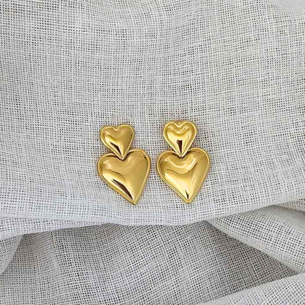 VALENTINE Gold Heart Earrings