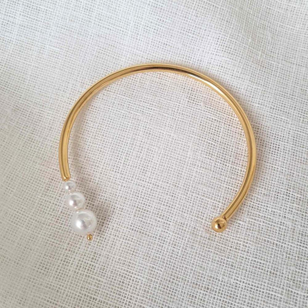 PEARL Gold Cuff Bangle