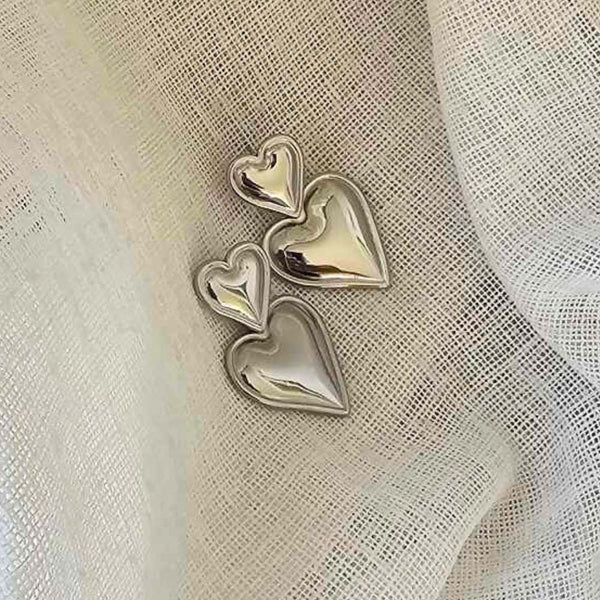 VALENTINE Silver Heart Earrings