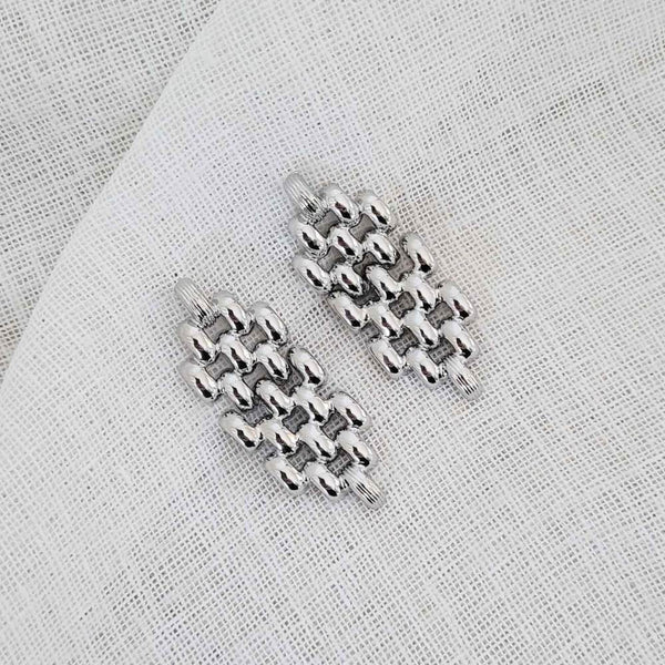 Celeste Silver Statement Earrings