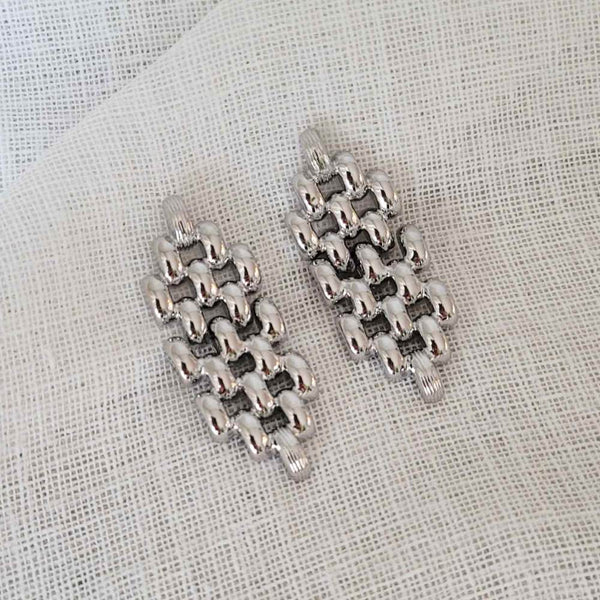 Celeste Silver Statement Earrings