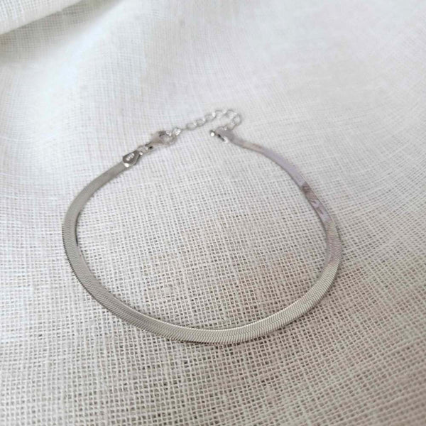 SNAKE FLAT 925 Sterling Silver Bracelet