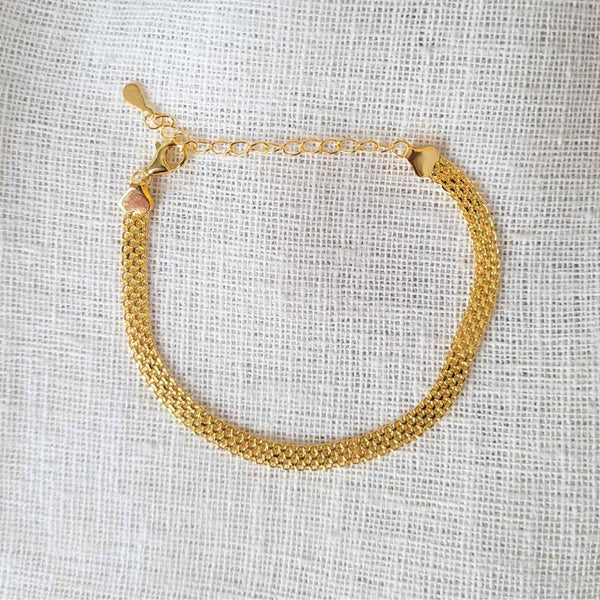 MESH 925 Sterling Silver 18K Gold Plated Bracelet