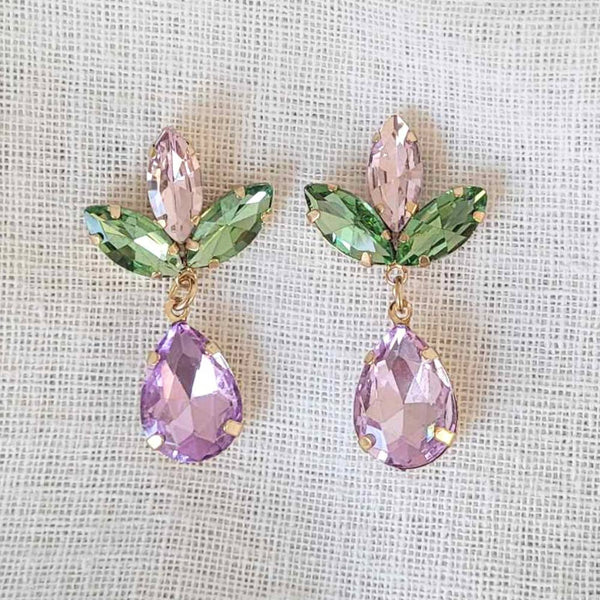 BLOOM Lux Statement Crystal Earrings 3 colours