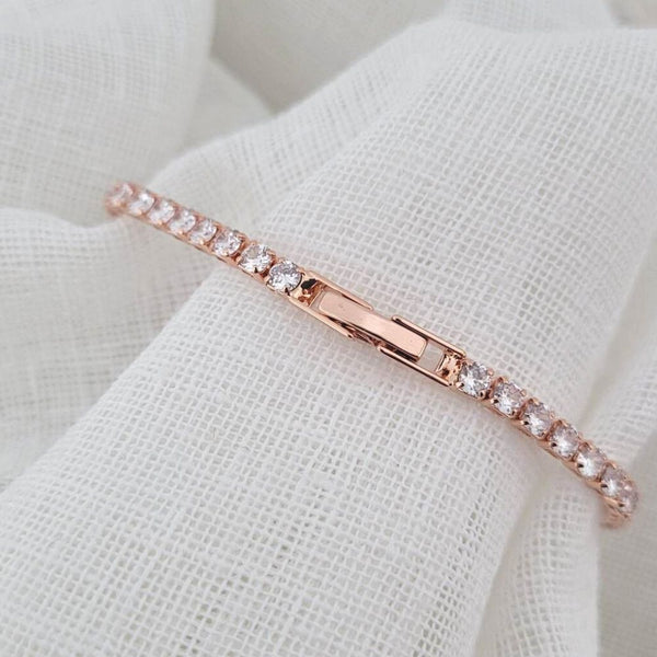 rose gold tennis bracelet